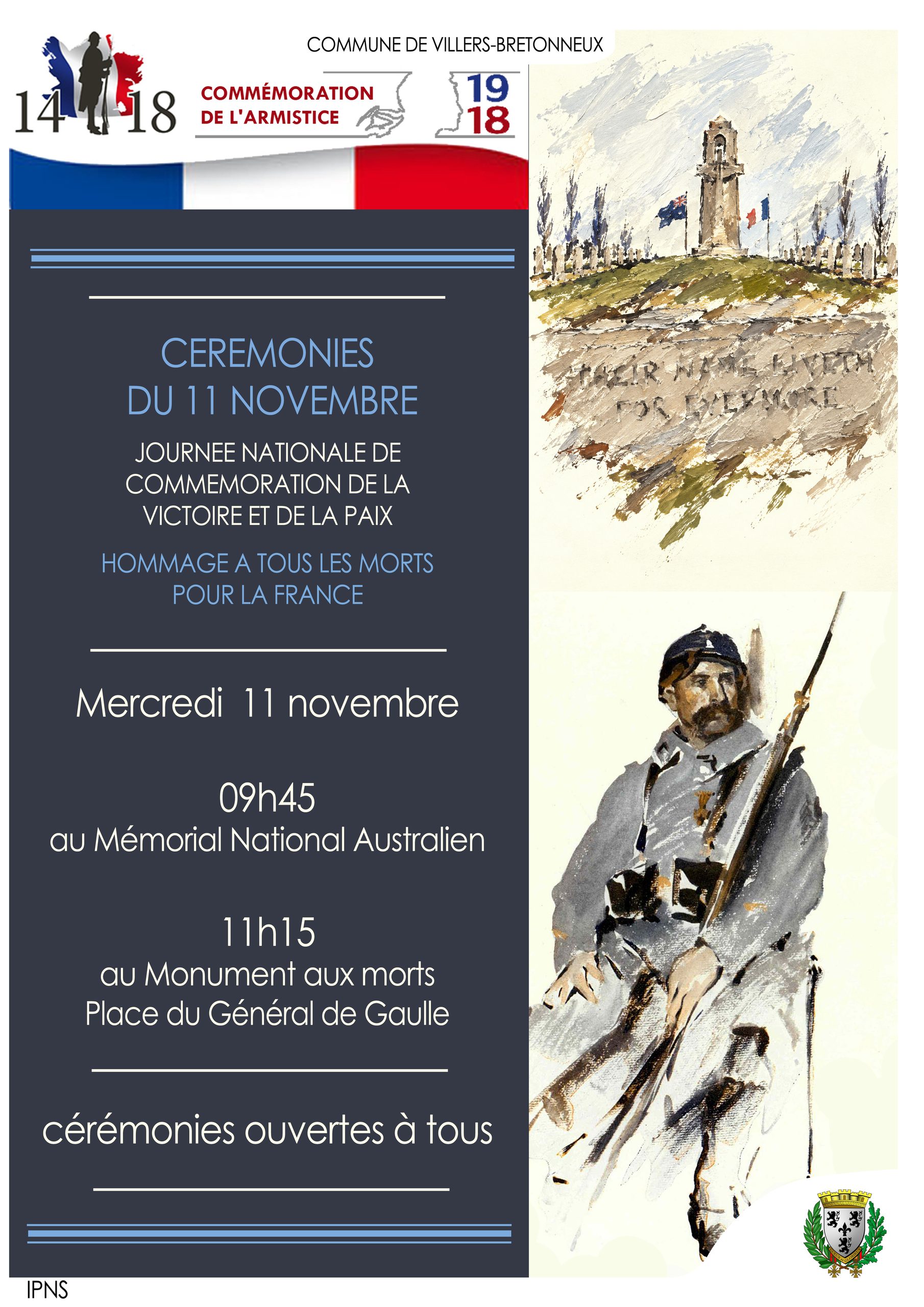 Vous consultez actuellement Commémoration du 11 novembre, conférence et cérémonies